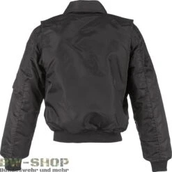 Brandit Original Bundeswehr Parka Oliv Mit Plüschfutter -Bundeswehr Und Mehr Verkäufe cwujackeschwarz hinten wz min 5690 Brandit US CWU Fliegerjacke