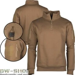 Mil-Tec Original Bundeswehr Set Feldparka + Unterziehjacke -Bundeswehr Und Mehr Verkäufe tacticalsweatshirtcoyote wz min 5314 Militaer Tactical Sweatshirt mit Zipper