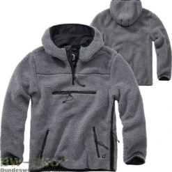 Brandit Original Bundeswehr Unterzieh Kälteschutz Steppfutter -Bundeswehr Und Mehr Verkäufe teddyfleeceworkerpulloveranthrazit 5043 Brandit Teddyfleece Worker Pullover mit Kapuze bw 5043 Brandit Teddyfleece Worker Pullover mit Kapuze