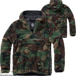 Brandit Original Bundeswehr Unterzieh Kälteschutz Steppfutter -Bundeswehr Und Mehr Verkäufe teddyfleeceworkerpulloverwoodland 5043 Brandit Teddyfleece Worker Pullover mit Kapuze bw 5043 Brandit Teddyfleece Worker Pullover mit Kapuze